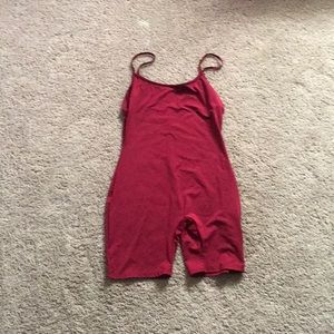 Unitard. Burgundy.